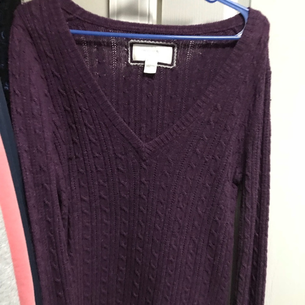 Purple American eagle long sleeve sweater